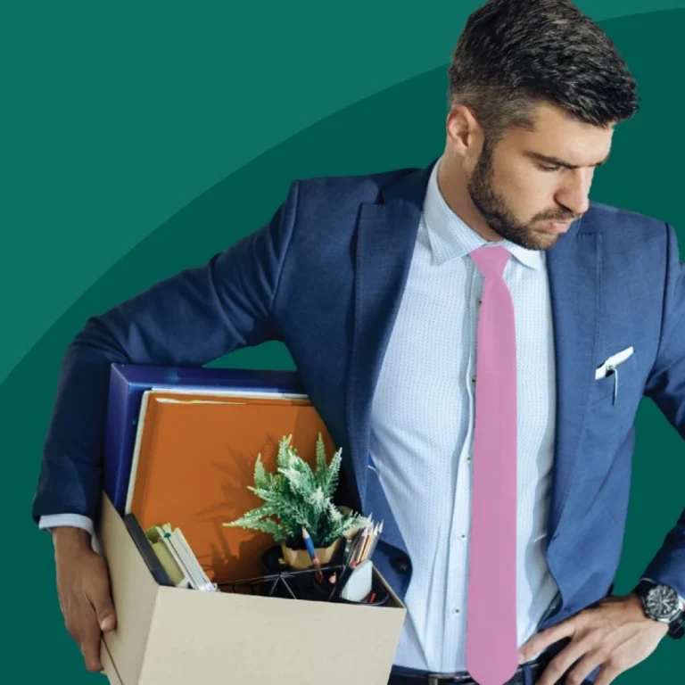 A fired lawyer looking depressed.