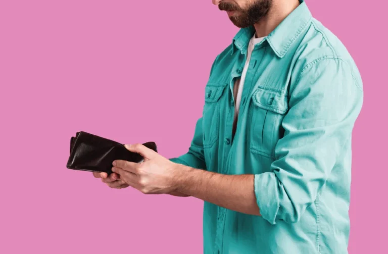 Person opening wallet