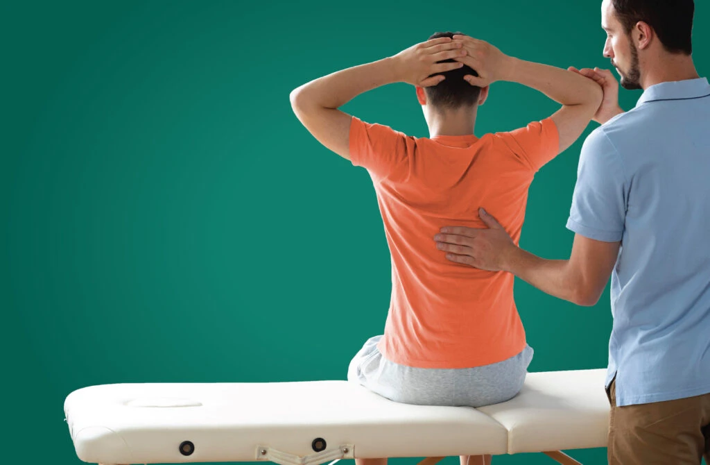 Person with back pain