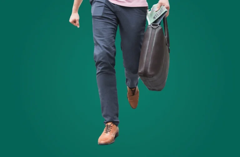 Person walking with bag