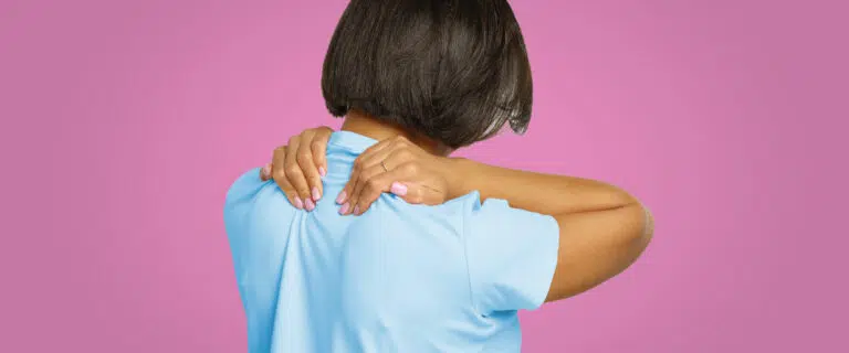 woman with back pain