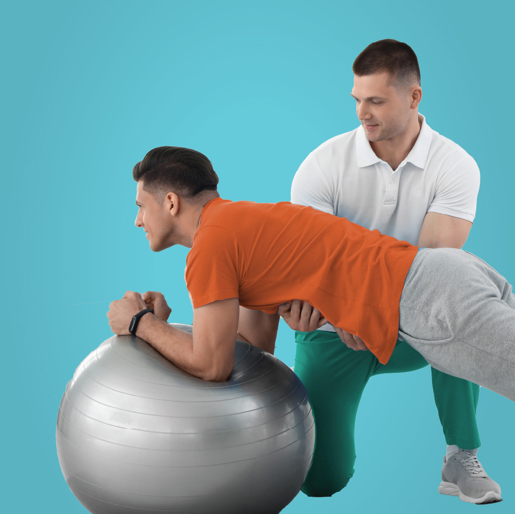 Person attending physiotherapy